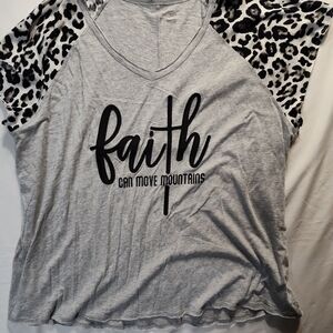 Cato Light Gray V-Neck Tee